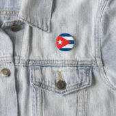 Badge Rond 2,50 Cm Drapeau national de Cuba (En situation)