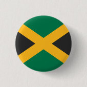 Badge Rond 2,50 Cm Drapeau national de Jamaïque (Devant)