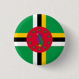 Badge Rond 2,50 Cm Drapeau national de la Dominique