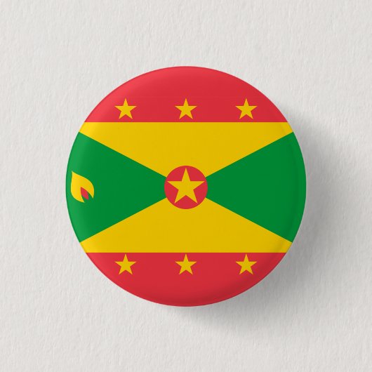 Badge Rond 2,50 Cm Drapeau national de la Grenade (Devant)