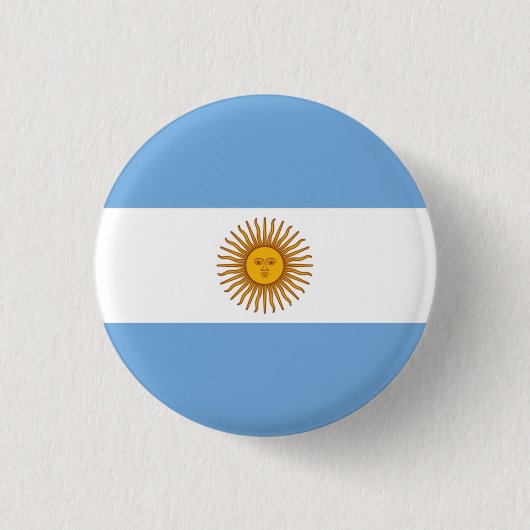 Badge Rond 2,50 Cm Drapeau national de l'Argentine (Devant)