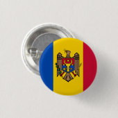 Badge Rond 2,50 Cm Drapeau national de Moldova (Devant & derrière)