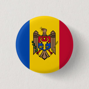 Badge Rond 2,50 Cm Drapeau national de Moldova
