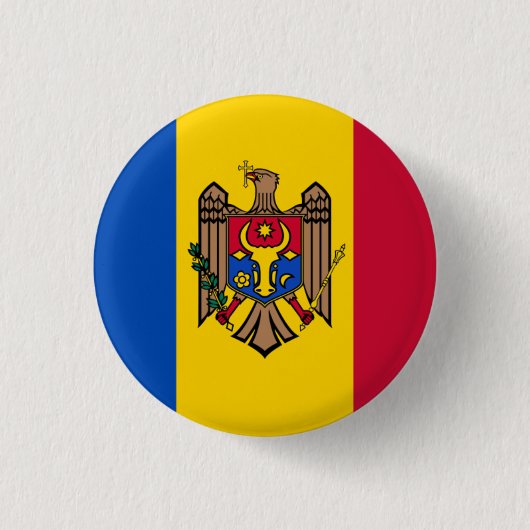 Badge Rond 2,50 Cm Drapeau national de Moldova (Devant)