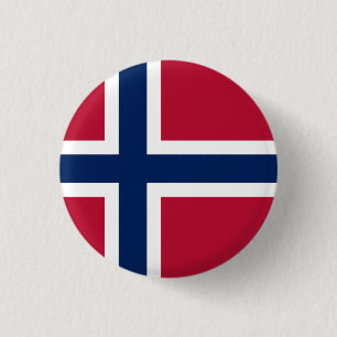 Badge Rond 2,50 Cm Drapeau national de Norvège