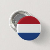 Badge Rond 2,50 Cm Drapeau national de Pays-Bas (Devant & derrière)