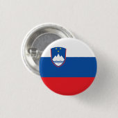 Badge Rond 2,50 Cm Drapeau national de Slovénie (Devant & derrière)