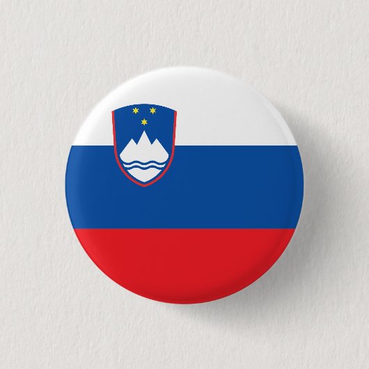 Badge Rond 2,50 Cm Drapeau national de Slovénie (Devant)