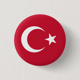 Badge Rond 2,50 Cm Drapeau national de Turquie