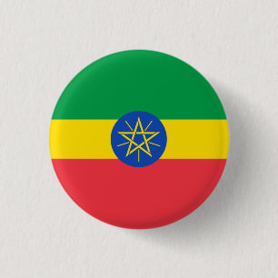Badge Rond 2,50 Cm Drapeau national d'Éthiopie
