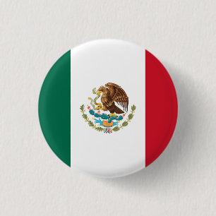 Badge Rond 2,50 Cm Drapeau national du Mexique