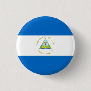Badge Rond 2,50 Cm Drapeau national du Nicaragua