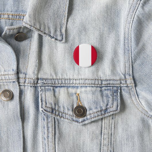 Badge Rond 2,50 Cm Drapeau national du Pérou (En situation)