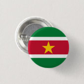 Badge Rond 2,50 Cm Drapeau national du Suriname (Devant & derrière)