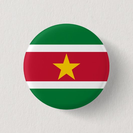 Badge Rond 2,50 Cm Drapeau national du Suriname (Devant)