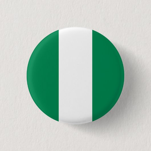 Badge Rond 2,50 Cm Drapeau nigérian, Drapeau du Nigeria (Devant)