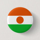 Badge Rond 2,50 Cm Drapeau nigérien, Drapeau du Niger (Devant)