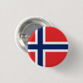 Badge Rond 2,50 Cm Drapeau Norvège (Devant & derrière)