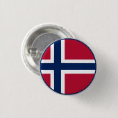 Badge Rond 2,50 Cm Drapeau norvégien (Devant & derrière)