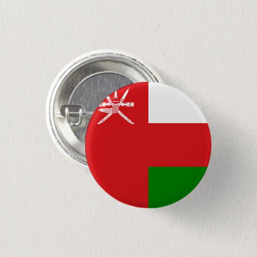 Badge Rond 2,50 Cm Drapeau Oman (Devant & derrière)