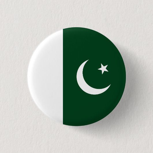 Badge Rond 2,50 Cm Drapeau pakistanais, Drapeau du Pakistan (Devant)