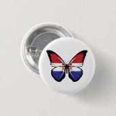 Badge Rond 2,50 Cm Drapeau papillon de Croatie (Devant & derrière)