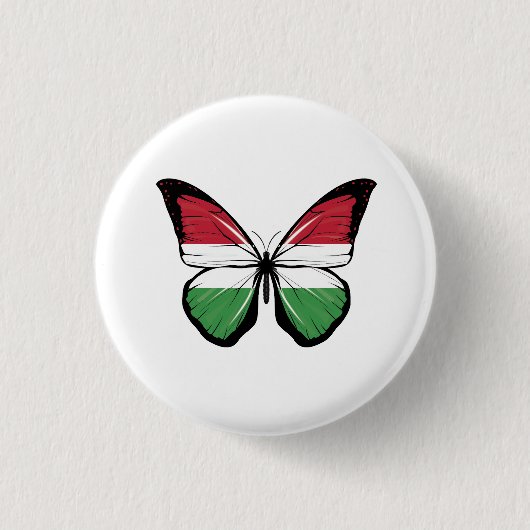 Badge Rond 2,50 Cm Drapeau papillon de Hongrie (Devant)