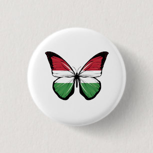 Badge Rond 2,50 Cm Drapeau papillon de Hongrie
