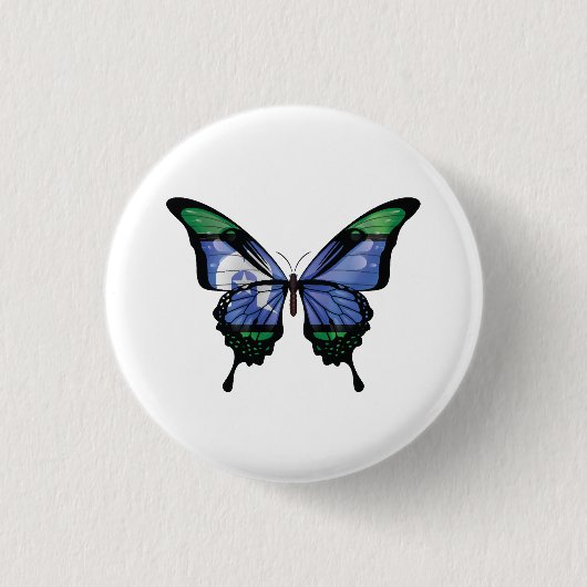 Badge Rond 2,50 Cm Drapeau papillon du détroit de Torres (Devant)