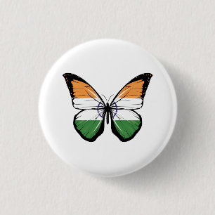 Badge Rond 2,50 Cm Drapeau papillon indien
