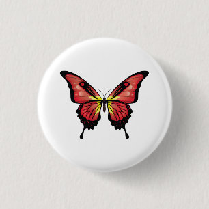Badge Rond 2,50 Cm Drapeau papillon noir du Vietnam
