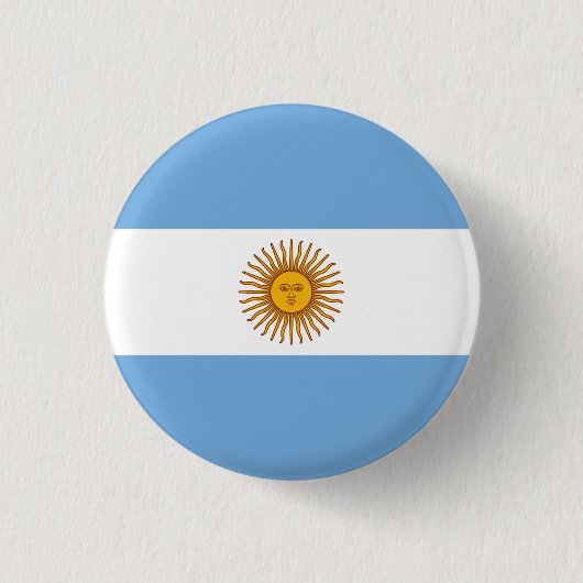 Badge Rond 2,50 Cm Drapeau patriotique argentin (Devant)