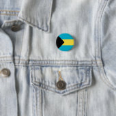 Badge Rond 2,50 Cm Drapeau patriotique bahaméen (En situation)