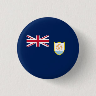 Badge Rond 2,50 Cm Drapeau patriotique d'Anguilla