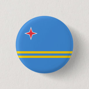 Badge Rond 2,50 Cm Drapeau patriotique d'Aruba