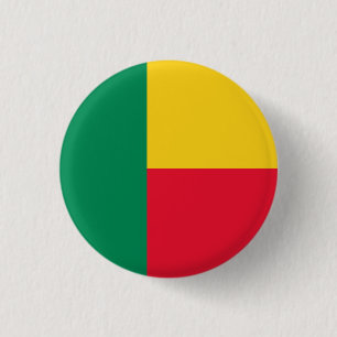 Badge Rond 2,50 Cm Drapeau patriotique du Bénin