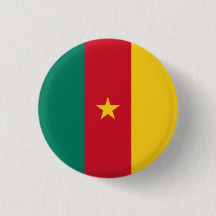 Badge Rond 2,50 Cm Drapeau patriotique du Cameroun