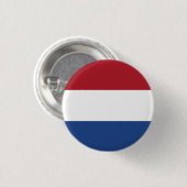 Badge Rond 2,50 Cm Drapeau Pays-Bas tricolore (Devant & derrière)