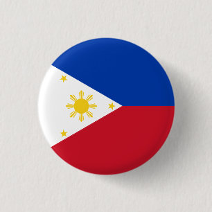 Badge Rond 2,50 Cm Drapeau philippin, Drapeau des Philippines