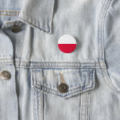 Badge Rond 2,50 Cm Drapeau Pologne (En situation)