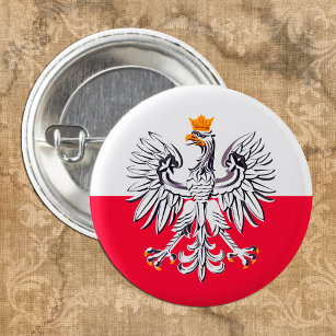 Badge Rond 2,50 Cm Drapeau polonais & Aigle Pologne mode patriote /sp