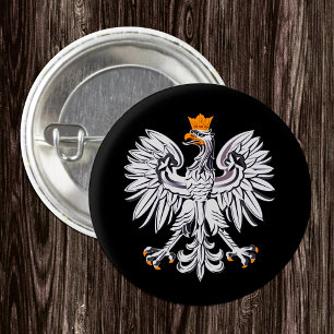 Badge Rond 2,50 Cm Drapeau polonais, Aigle & Pologne mode /sports