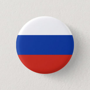Badge Rond 2,50 Cm Drapeau Russie tricolore