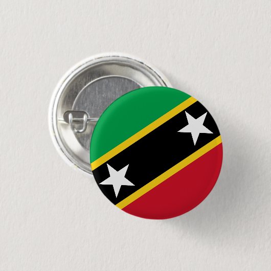 Badge Rond 2,50 Cm Drapeau Saint-Kitts-et-Nevis (Devant & derrière)