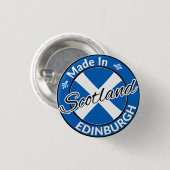 Badge Rond 2,50 Cm Drapeau salé d'Edimbourg en Ecosse (Devant & derrière)