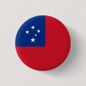 Badge Rond 2,50 Cm Drapeau Samoa, Drapeau Samoa (Devant)