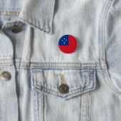 Badge Rond 2,50 Cm Drapeau Samoa, Drapeau Samoa (En situation)