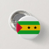 Badge Rond 2,50 Cm Drapeau São Tomé et Príncipe (Devant & derrière)