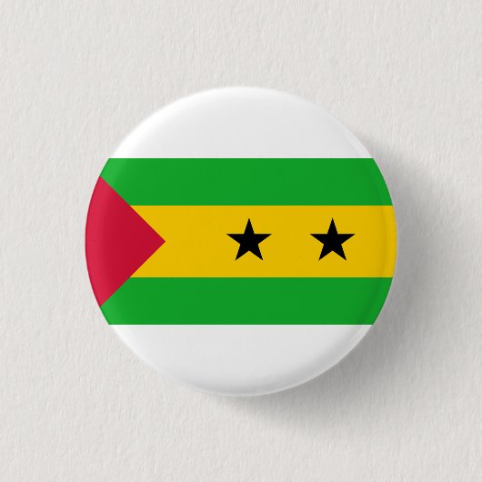 Badge Rond 2,50 Cm Drapeau São Tomé et Príncipe (Devant)