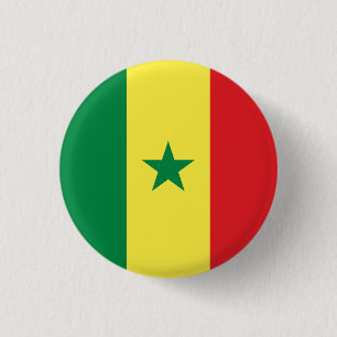 Badge Rond 2,50 Cm Drapeau sénégalais